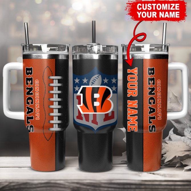 Custom Cincinnati Bengals Tumbler - Personalized Football Fan Gift