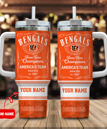 Custom Bengals Champions Tumbler with Handle - Perfect Gift for Fans