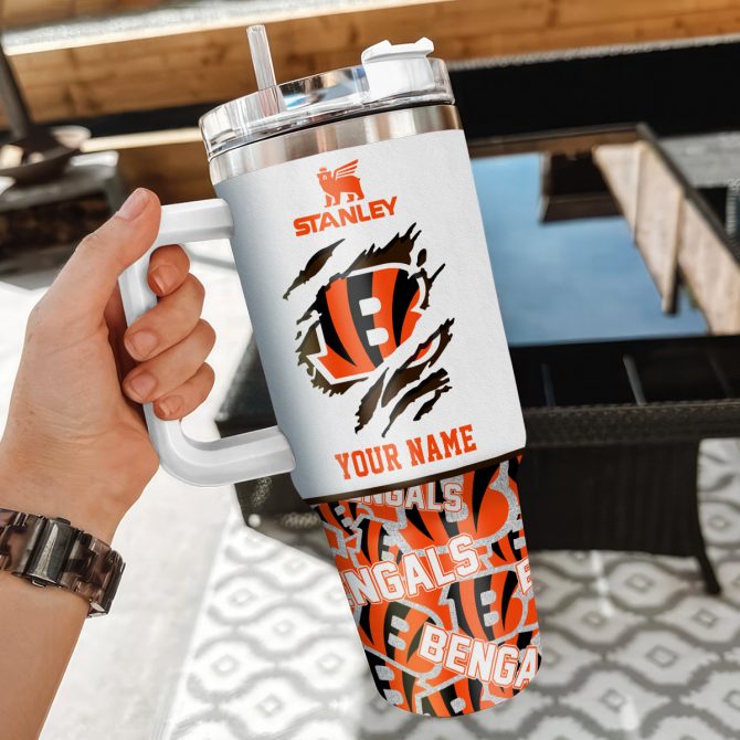 Personalized Bengals Tumbler - Custom Name, Durable & Stylish - Image 3