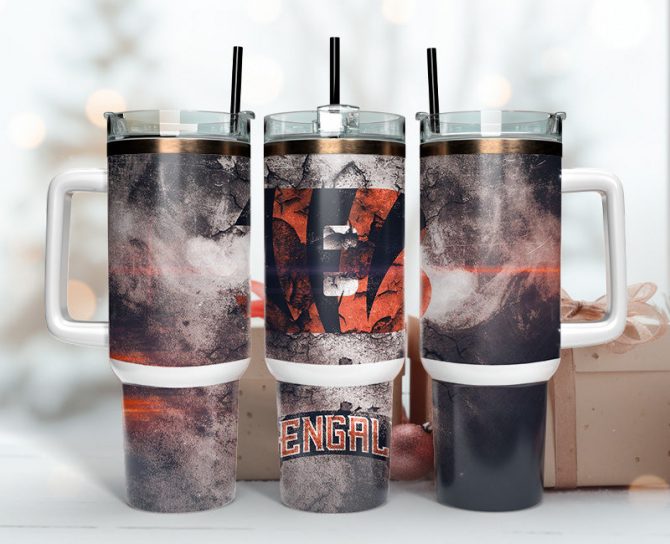 Bengals Fan Tumbler - Double Wall Insulated Travel Mug with Handle
