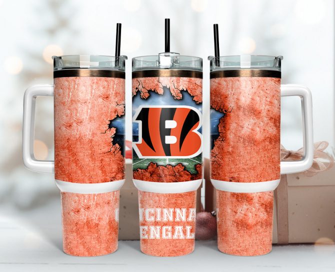 NFL Team-Themed Insulated Travel Mug - 40oz Tumbler with Straw & Handle