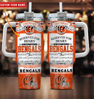 Custom Cincinnati Bengals Tumbler - Personalized NFL Fan Gift