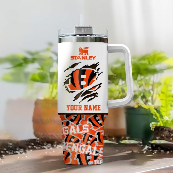 Personalized Bengals Tumbler - Custom Name, Durable & Stylish - Image 2