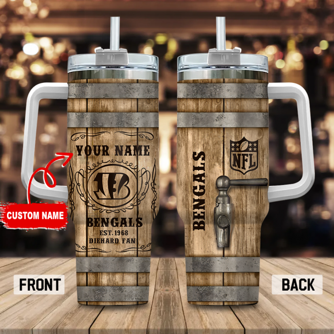 Custom NFL Team Barrel Mug with Tap - Personalized Gift for Diehard Fans