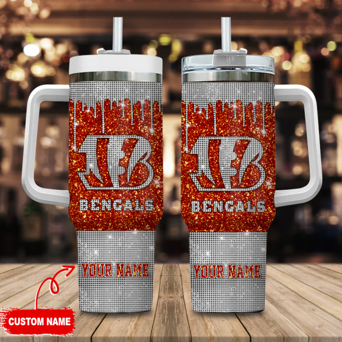 Custom Glitter Football Tumbler with Handle - Personalized Team Gift