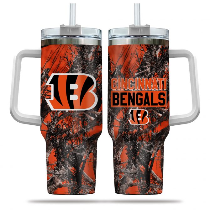 Cincinnati Bengals Insulated Tumbler with Handle - Camouflage Design