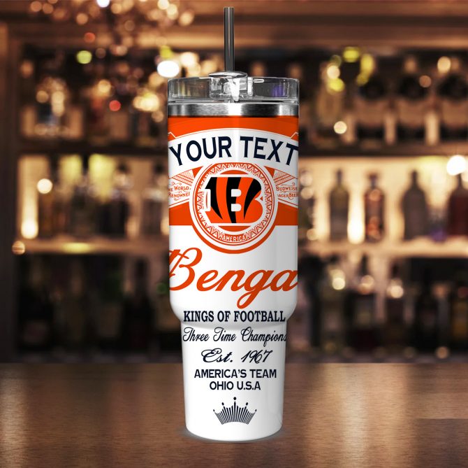 Customizable Bengals Travel Mug - Personalize Your Name - Perfect Gift for Fans! - Image 2