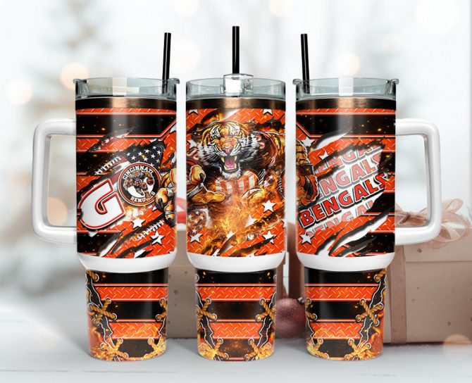 Fierce Tiger Football Tumbler - Double Wall Insulated Travel Mug