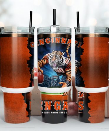 Cincinnati Bengals Tiger Tumbler - Double Wall Insulated Travel Mug