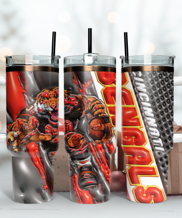 Ultimate Fan Cincinnati Bengals Tiger Tumbler - Bold & Vibrant Design