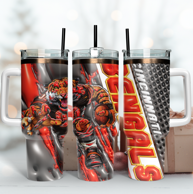 Ultimate Fan Cincinnati Bengals Tiger Tumbler - Bold & Vibrant Design