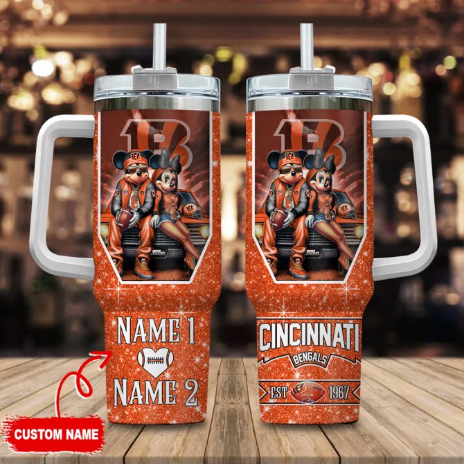Custom Name Cincinnati Bengals Tumbler - Personalized Gift for Football Fans