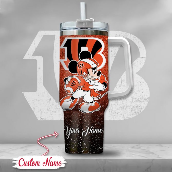 Personalized Cincinnati Football Fan Tumbler with Iconic Character Design - Image 2