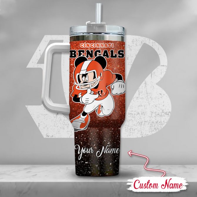 Personalized Cincinnati Football Fan Tumbler with Iconic Character Design - Image 3
