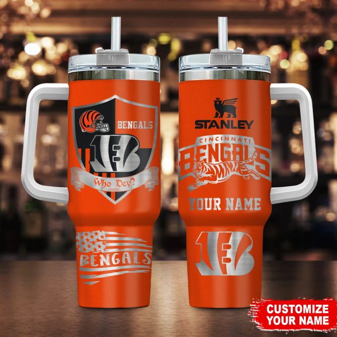 Custom Cincinnati Bengals Tumbler - Personalized NFL Fan Gift