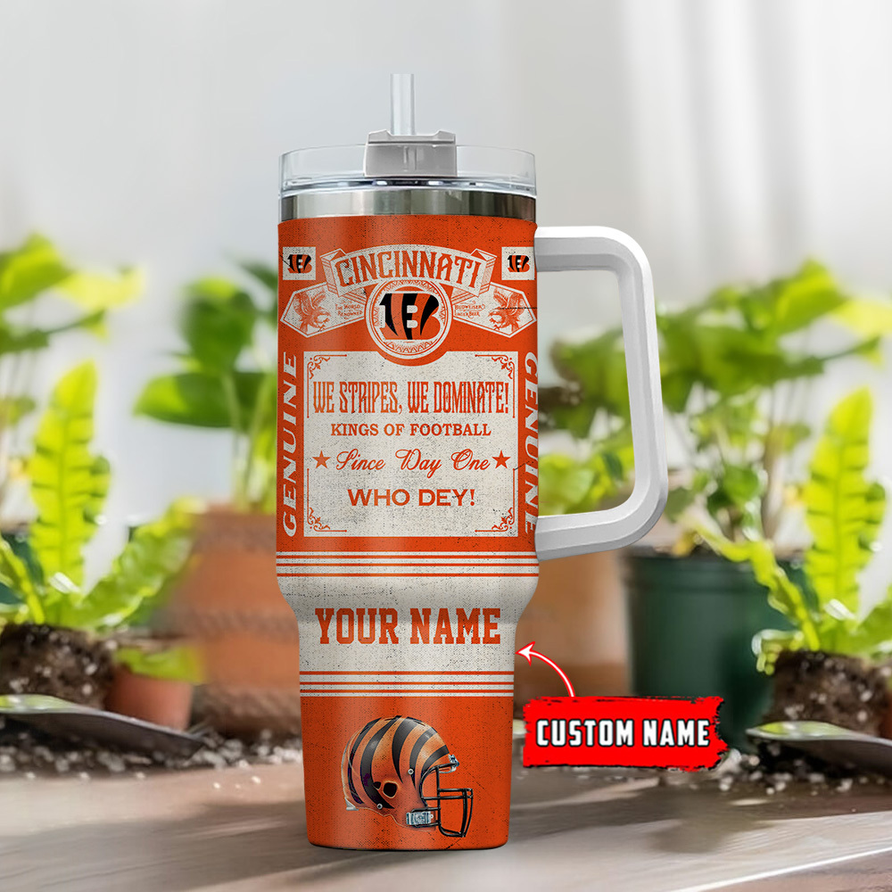 Custom Cincinnati Football Tumbler - Personalized Gift for Fans - Image 2