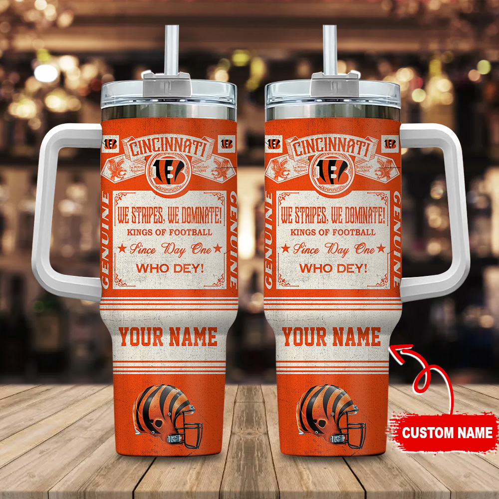 Custom Cincinnati Football Tumbler - Personalized Gift for Fans