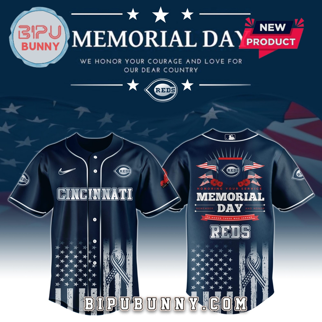 Cincinnati Reds 2025 Memorial Day Baseball Jersey