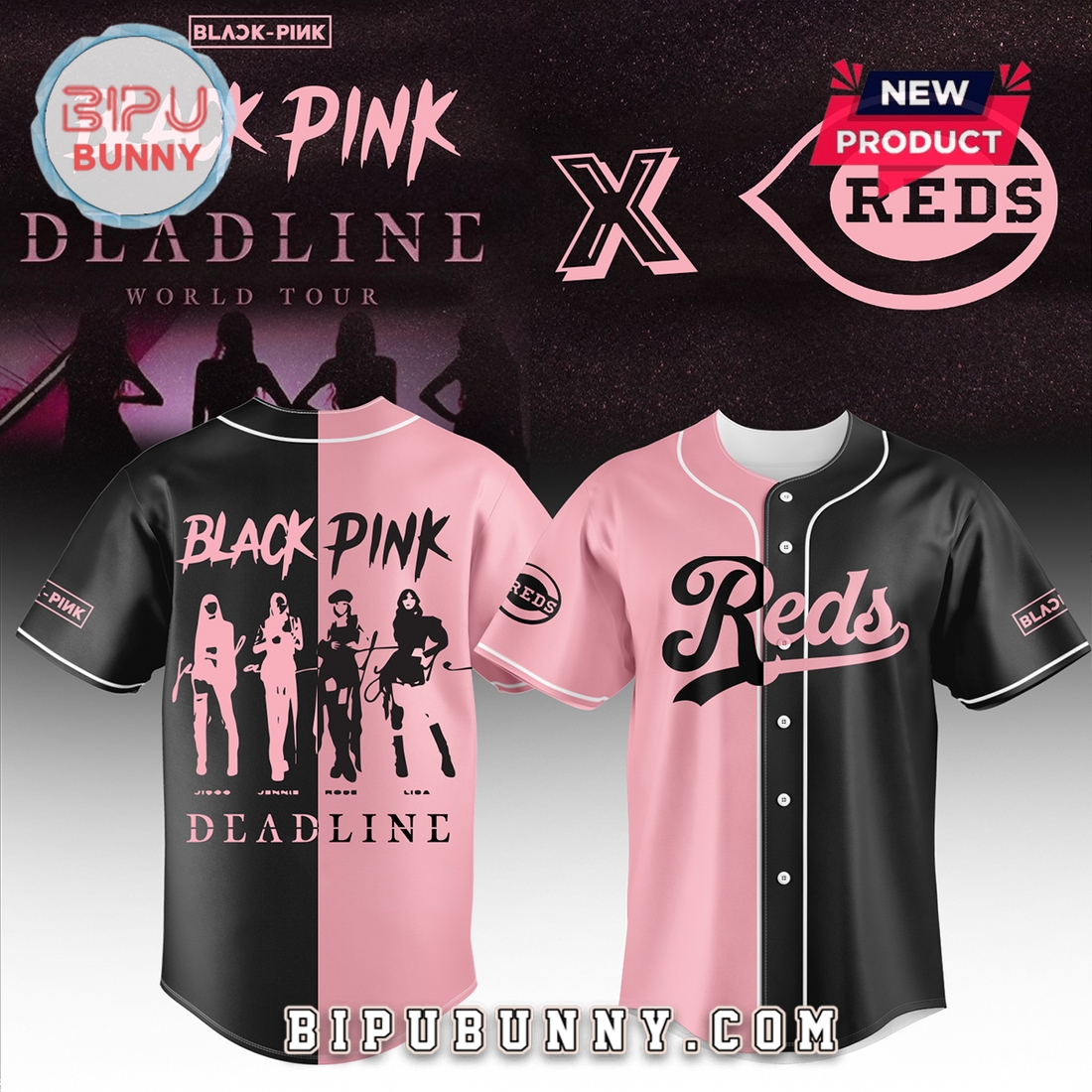 Cincinnati Reds MLB x BLACKPINK Baseball Jersey