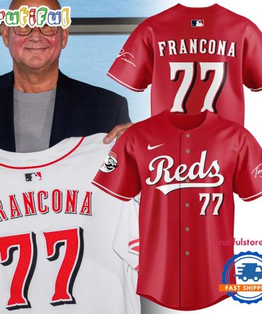 Cincinnati Reds Special Edition Terry Francona Signature Baseball Jersey
