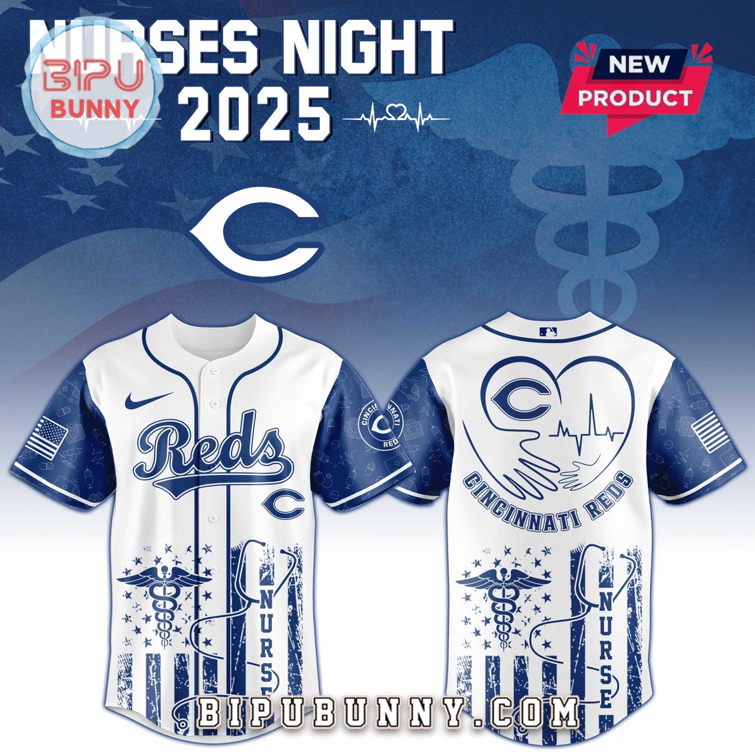 Cincinnati Reds x Nurses Night 2025 Baseball Jersey