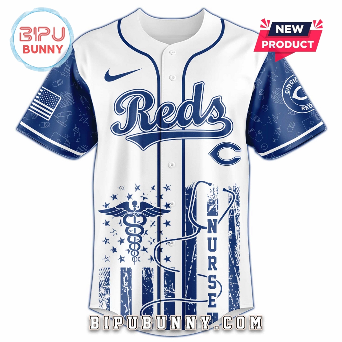 Cincinnati Reds x Nurses Night 2025 Baseball Jersey - Image 2