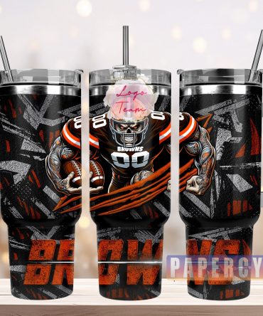 Football-Themed Stainless Steel Tumbler with Handle & Straw - Perfect Gift for Fans
