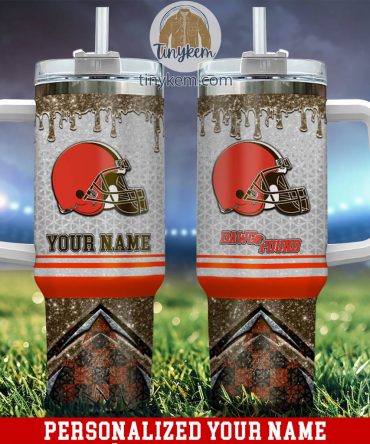 Customizable Football Fan Tumbler with Handle - Personalized Name & Team Design