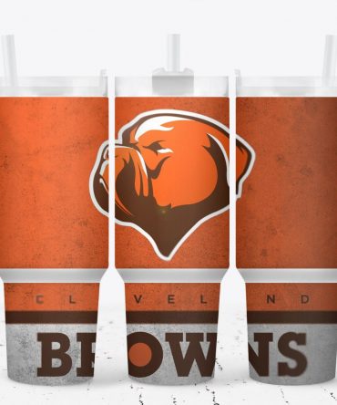 Cleveland Browns Fan Tumbler with Handle & Straw - 40oz