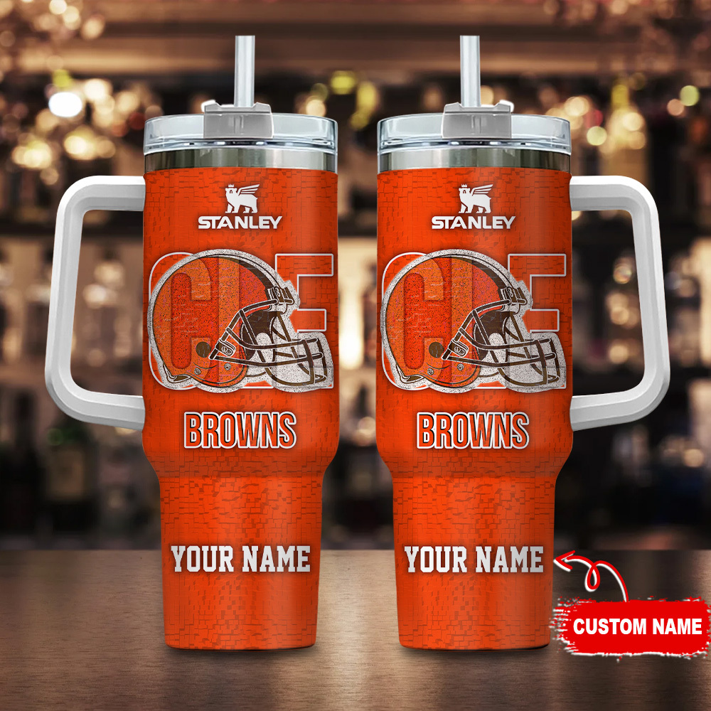 Custom NFL Team Tumbler with Handle - Personalize Your Name - Perfect for Fans