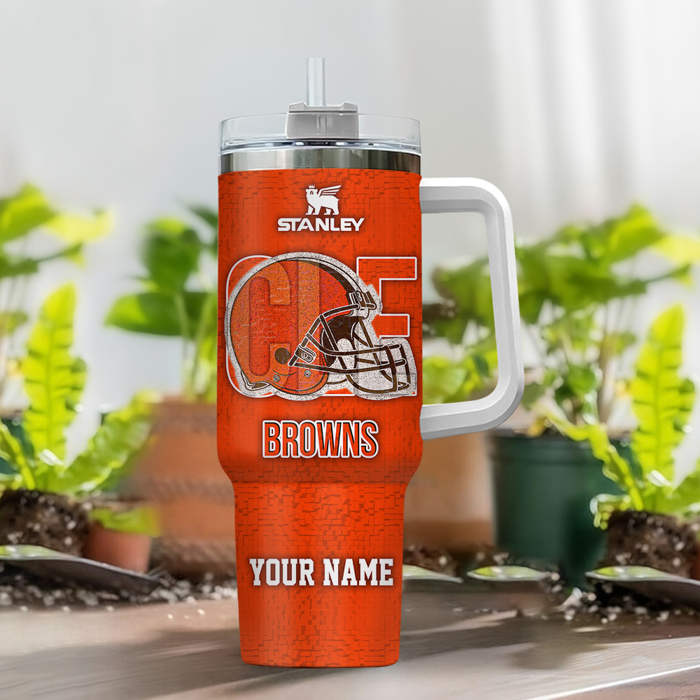 Custom NFL Team Tumbler with Handle - Personalize Your Name - Perfect for Fans - Image 2