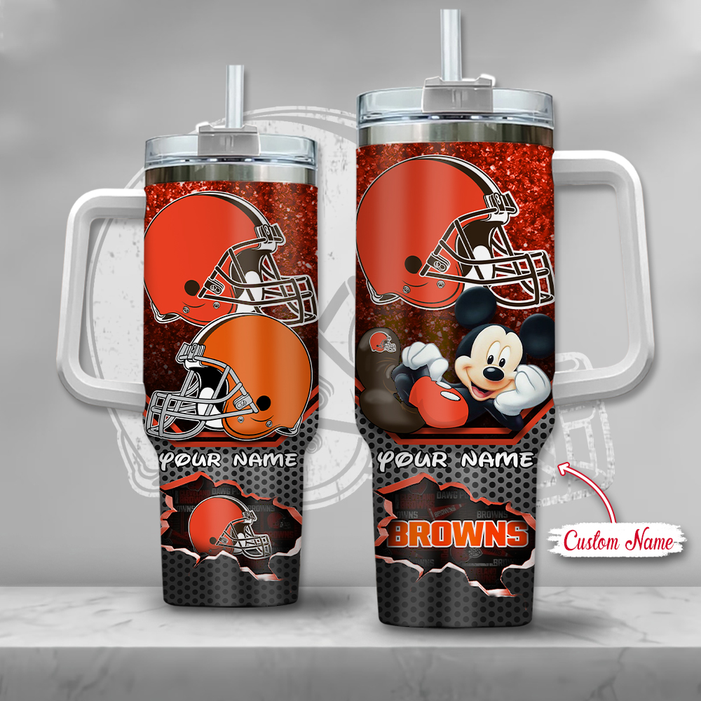 Custom Football & Cartoon Character Tumbler - Personalized Gift