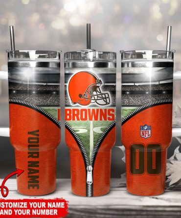 Customizable Football Fan Tumbler with Straw - Personalized Name & Number