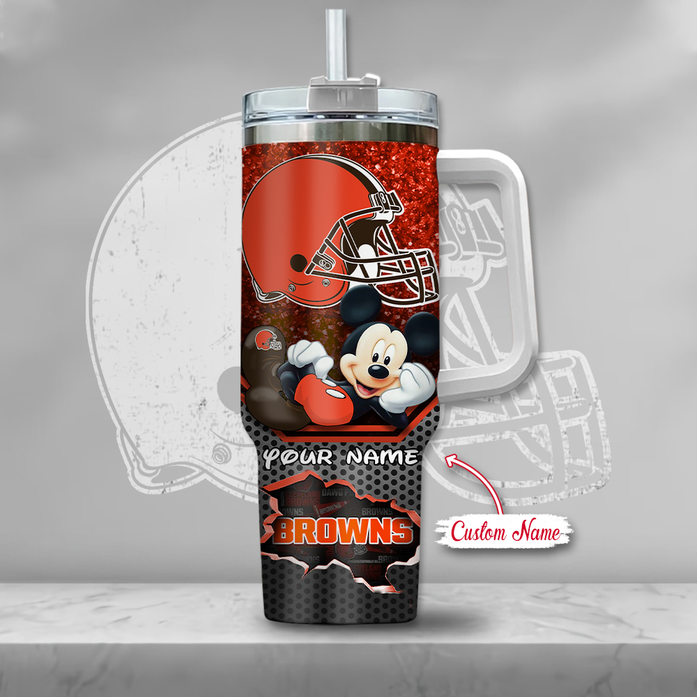 Custom Football & Cartoon Character Tumbler - Personalized Gift - Image 2