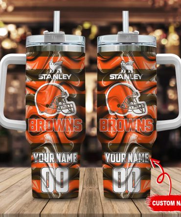 Custom NFL Team Tumbler - Personalized Insulated Drinkware with Handle & Straw