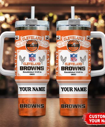 Customizable NFL Team Tumbler with Handle - Personalized Football Fan Gift