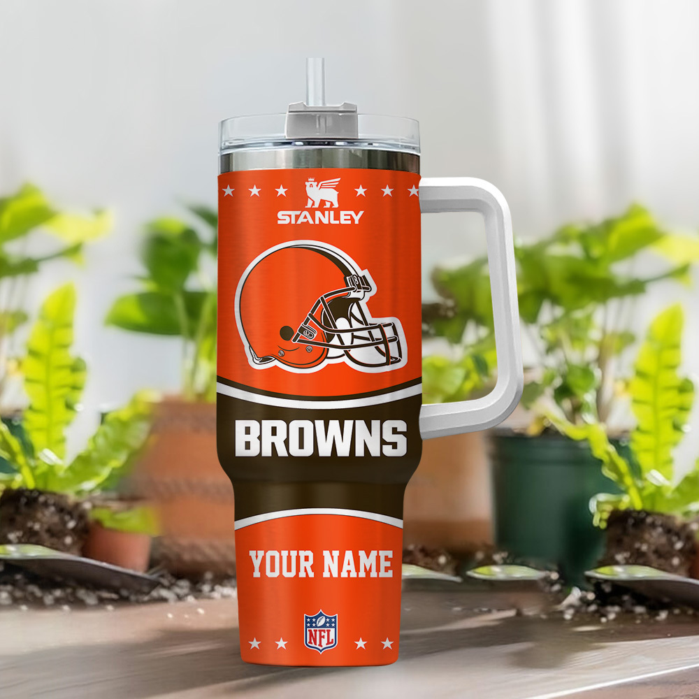 Custom NFL Team Tumbler with Handle & Straw - Personalized Gift for Fans - Image 2