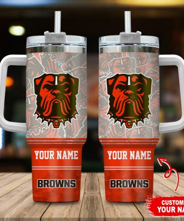 Customizable Bulldog Design Tumbler Mug with Handle - Personalized Gift
