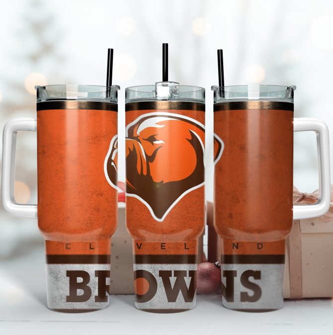 Cleveland Football Team Insulated Tumbler with Straw - 40oz Travel Mug