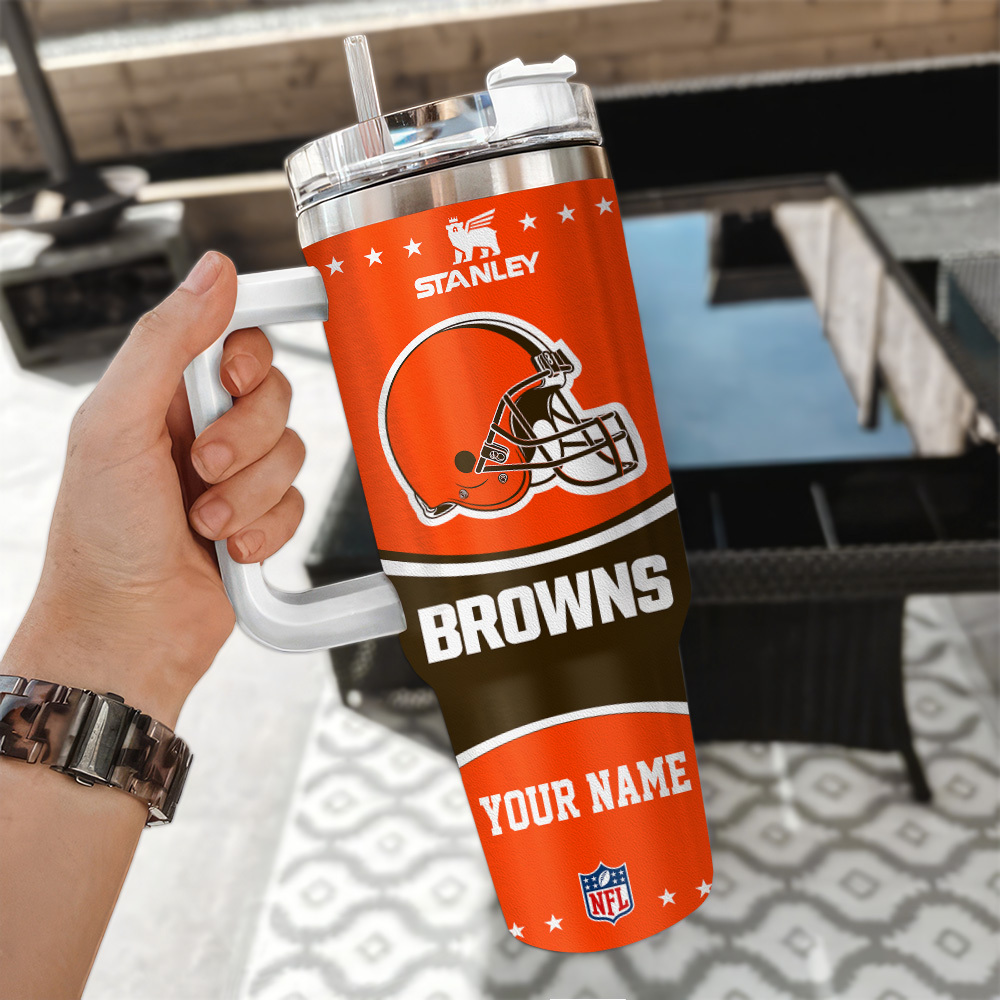 Custom NFL Team Tumbler with Handle & Straw - Personalized Gift for Fans - Image 3