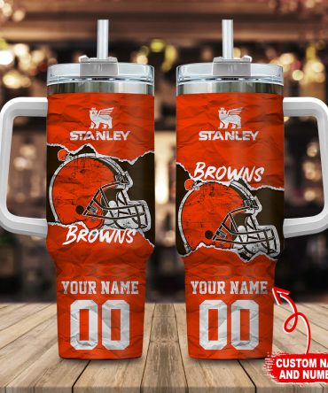 Customizable Football Fan Tumbler - Personalized Name & Number Mug