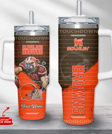 Custom Cleveland Browns Tumbler - Personalized NFL Fan Gift