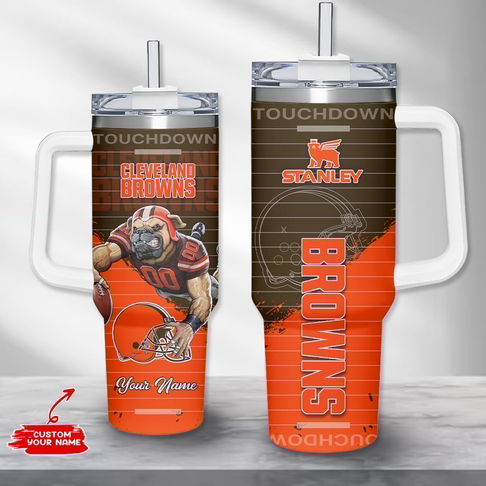 Custom Cleveland Browns Tumbler - Personalized NFL Fan Gift