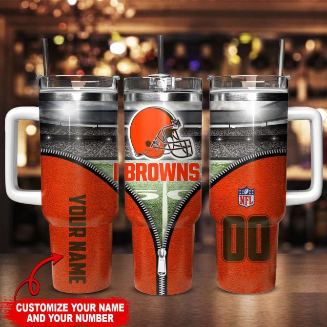 Customizable Football Fan Tumbler with Straw - Personalized Name & Number - Image 2