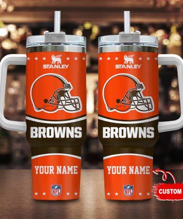 Custom NFL Team Tumbler with Handle & Straw - Personalized Gift for Fans