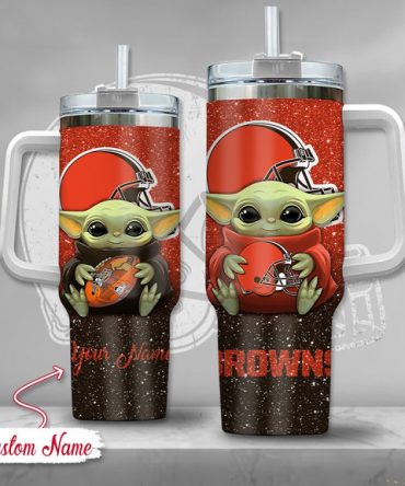 Custom Name Baby Alien Football Tumbler with Straw - Perfect Gift for Fans