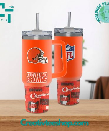 Cleveland Browns NFL Insulated Tumbler with Handle - Perfect for Fans