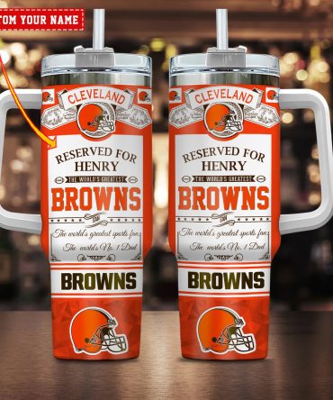 Custom Cleveland Browns Tumbler - Personalized Gift for Fans