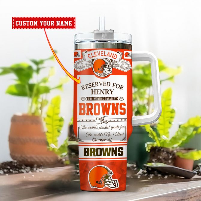 Custom Cleveland Browns Tumbler - Personalized Gift for Fans - Image 2