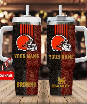 Custom Name Football Tumbler Mug with Handle - Perfect Gift for Sports Fans
